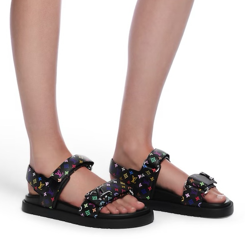 LV 2025 Murakami sunset comfort sandals 💜 🩷 🩵